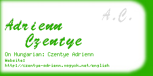 adrienn czentye business card